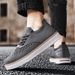 Men’s Flyknit Mesh Shoes 2026 Spring/Summer Breathable Sports-Casual Large-Size Lightweight Non-Slip Walking Shoes Lace-Up Cloth Shoes_vogvips.com