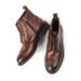 European Warm Series British Martin Brogue High-top Carved Men's Trendy Casual Shoes Thick-soled Leather Boots_vogvips.com