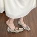 French Single Shoes Women's Square Head Beautiful Low Heel Ballet Shoes Retro Word With Mary Jane Shoes_vogvips.com