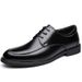 Voyage Non-Slip Autumn New British Style Black Men's Leather Business Formal Pointed Suit Shoes Breathable_vogvips.com