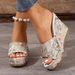 Women's European American Style Wedge Sandals Summer Print Export New Chinese Style Platform Sandals_vogvips.com