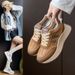 Platform Shoes Female Maillard Female Student Leisure Sports Versatile Board Shoes Street Shot_vogvips.com