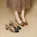 Women's Closed-Toe Sandals 2026 Spring New Style Light Color-Block Metal Square Buckle Comfortable Thick-Heeled_vogvips.com