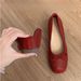 French-style Petite Height-increasing Ballet Flats For Women, Vintage Bowknot Slip-on Shoes_vogvips.com