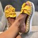 Large Size Women's Foreign Trade, European And American Style Summer Wedge Heel Bow Slippers For Women, Beach Sandals_vogvips.com