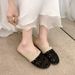 Women's Woven Slippers Flat Slides Fashion Women Cover Toe Female Mule Luxury 2025 Mules Casual Flats Shoes_vogvips.com