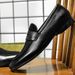 Euro Step Men's Shoes Business Casual British Style Cowhide Leather Loafers_vogvips.com