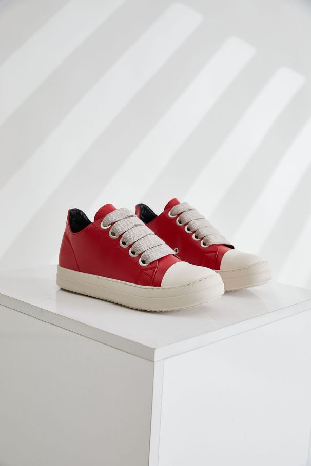 Women's Trendy Strap Thick-Lace Shoes White American Style With Candy Color Soles Cool Couples Footwear_vogvips.com