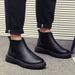 European Warm Series 【】Men's Martin Spring And Autumn High-top British Style Winter Fleece-lined Work Short Boots_vogvips.com