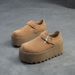 Thick Soled Sponge Cake For Women 2025 Spring And Autumn New Versatile Casual Shoes, Height Increasing Belt Buckle,_vogvips.com