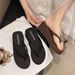 Women's 5cm Flip Flops mid High Heel Platform Sandals Thick Sole Height Increasing Summer Slippers Simple New Style_vogvips.com