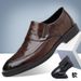 New Men's Leather Shock Absorption Business Formal Slip-On Casual Versatile Shoes For Men_vogvips.com