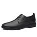 Genuine Leather Business Formal British Korean Style Wedding Black Versatile Casual Soft Surface Men's Shoes_vogvips.com