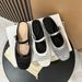 796-19 Square Toe Woven Hollow Breathable Hidden Heel Backle Single For Women Spring Summer One Strap Caual Flat_vogvips.com