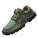 Handcrafted Men's Casual Shoes With Thick Sole - Breathable PU Upper, Lace-Up Design For Business & Workwear (Black, Khaki, Green, Gold)_vogvips.com