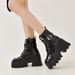 Women Ankle Boots Autumn Winter Short Boots Plus Size Women S Short Punk Street Style Zipper Elastic Strap Black Fashion Martin Boots_vogvips.com