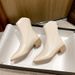 Autumn Winter New Pointed Toe Small V-Mouth Mid-Chunky Heel Versatile Western Denim Short For Women Slimming Elastic_vogvips.com
