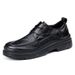 Summer Hollow Men's New Wide Toe Leather Breathable Versatile Thick Sole Business Formal Casual Shoes Trendy_vogvips.com