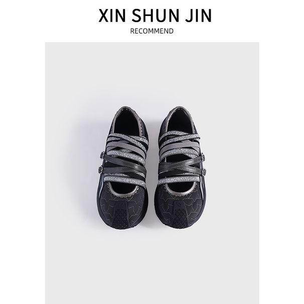 Summer Trending Women's Ballet Flats Casual Hollowed Out Lace Up Collaboration Sports Shoes Flat_vogvips.com