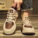 Men's In Spring, High-End, Versatile, Casual, Niche, Black Panda Board Shoes, Youth Sports, Height Increasing, White And_vogvips.com
