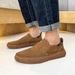 Casual Men's Shoe Set, Suede Leather Flat Bottomed Trendy Board Shoes, Breathable Loafers, 8133_vogvips.com