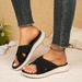 Women's Casual Breathable Mesh Beach Sandals Summer Cross Strap plus Size Comfortable Sports Slippers_vogvips.com