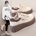 XQ229 New 2024 Spring Summer Height-Increasing Sneakers Platform Sole Wear-Resistant Street Style Trendy Simple Women's_vogvips.com