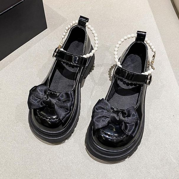 Mary Jane's British Style Small Leather For Women In 2025, New Bow Tie With Skirt, College Women's Singles Shoes_vogvips.com