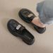 Black Small Leather Shoes Women's Retro New College Style Loafers Soft-soled Single Shoes Women_vogvips.com