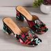 2025 Summer European And American Style Women's High-Heeled Sandals, Non-Slip PU Material, Fashionable Sizes 42-43,_vogvips.com