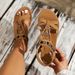 Women's Fashion Versatile Plus Size 2025 Summer New Round Toe Flat Breathable Casual Sandals_vogvips.com