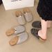 Women's Rhinestone Fishnet Closed Toe Sandals Breathable Hollow out Slip-On Mules Summer 2026 New Fashion_vogvips.com