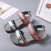 Sandals Summer 2025 New Velcro Easy To Match Student Soft Sole Beach Flat Bottom Large Women's Shoes_vogvips.com