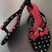 Polka Dot Cherry Flip Flop Heels - Cute Strappy Sandals With Adjustable Ankle Strap, Casual & Dressy_vogvips.com