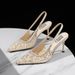 8218-A12 European American Style Banquet Fashion Stiletto Pointed Toe Backless Single Shoes With Sequins And Beaded Back_vogvips.com