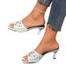 Spring New Model European And American Style Cross-border Sandals, Large Size Rivet Open-toe Stiletto High-heeled_vogvips.com