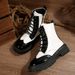 Winter Women's Color Block Short Boots British Style Plus Size Platform Martin Boots European And American Style In Stock_vogvips.com