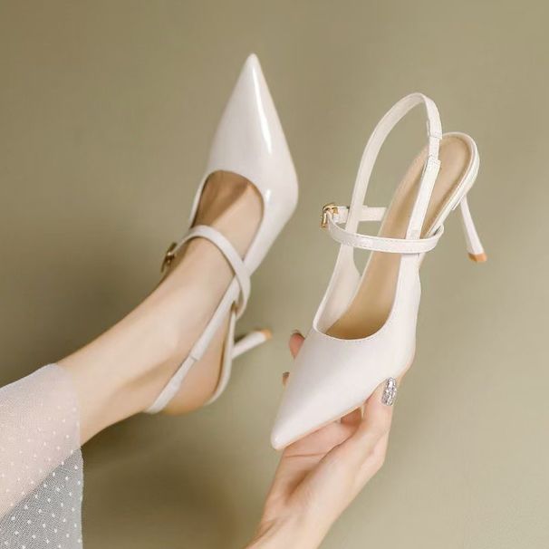 Niche French Style Leopard Print High Heels Closed Sandals Fairy 2025 New Spring Summer Elegant Pointed Toe Single Shoes_vogvips.com