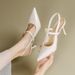 Niche French Style Leopard Print High Heels Closed Sandals Fairy 2025 New Spring Summer Elegant Pointed Toe Single Shoes_vogvips.com