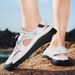 Handmade Simple Letter-Print Summer Beach Hollow Sandals, Fashionable Velcro Outdoor Hiking And River-Tracing Shoes,_vogvips.com