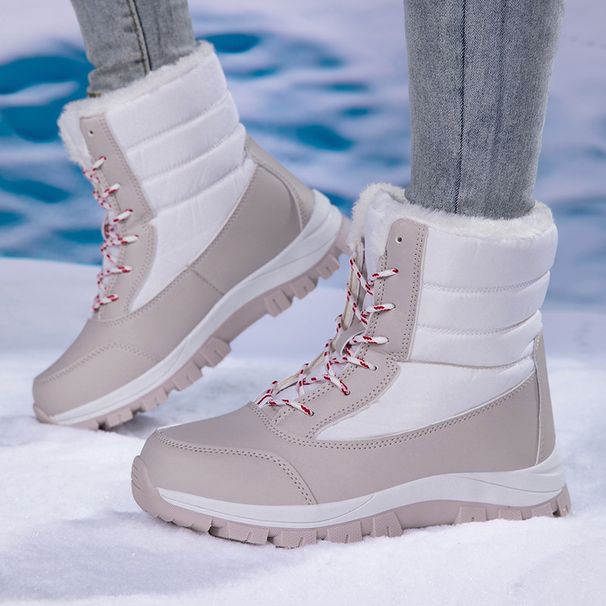 Foreign Trade Plus Size Boots For Women, Fleece-Lined, Thickened, Sub-Zero Cold-Proof, Thick Sole, Waterproof, Non-Slip,_vogvips.com