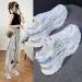 2024 New Chunky Sneakers For Women Fashion Mesh Platform Dad Lace Up Casual Walking Height Increase Tennis Running Shoes_vogvips.com