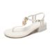 Spring 2025 New Small Fragrant Sheepskin Clover Claw Toe Thick Heel Sandals For Women, Flat Bottom Versatile Roman Shoes_vogvips.com