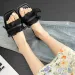 Plus Size Flat Slippers Summer Square Open Toe Lace Soft Slip AntiSlip WearResistant Womens FlipFlops 251015_vogvips.com