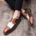 Fashion Personality Color Match Business Formal Low-top Men Trend Single Shoes_vogvips.com