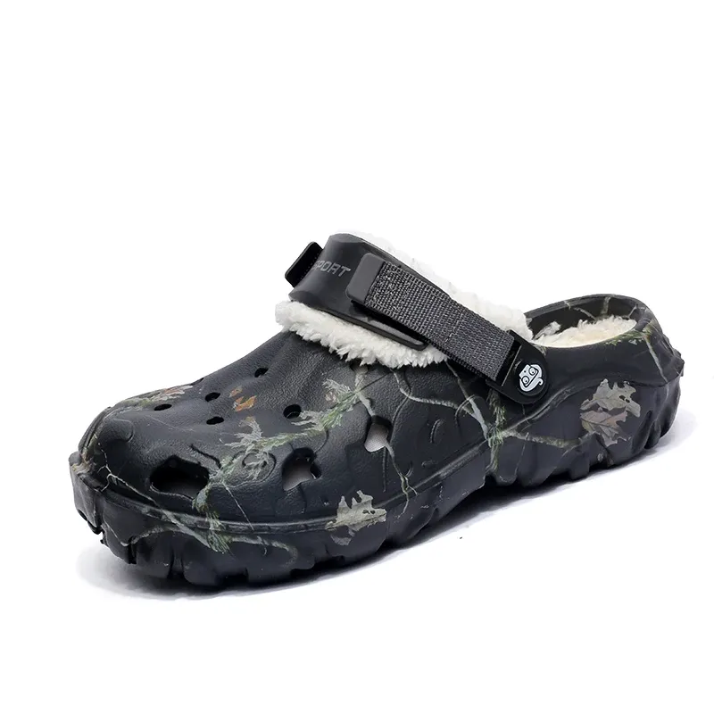 Winter Men Warm Furry Slippers Soft Home Cotton Shoe EVA Fluff Slides Casual Outdoor Comfortable Plush Fur Clogs_vogvips.com
