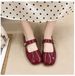 Soft-soled Square-toed Flat Summer Small Leather Shoes, Spring Low-cut Mary Jane Shoes For Women, New 2025 French Style_vogvips.com