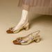 Women's Closed-Toe Sandals 2026 Spring New Style Light Color-Block Metal Square Buckle Comfortable Thick-Heeled_vogvips.com