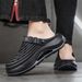 Clogs Summer New Beach Closed-Toe Non-Slip Thick Sole Cushioned Slippers Men's Outdoor Sandals_vogvips.com