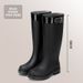 New Fashion High Tube Rain For Women, Adult Waterproof Non-Slip Outdoor Martin Snow Boots, Motorcycle Boots_vogvips.com